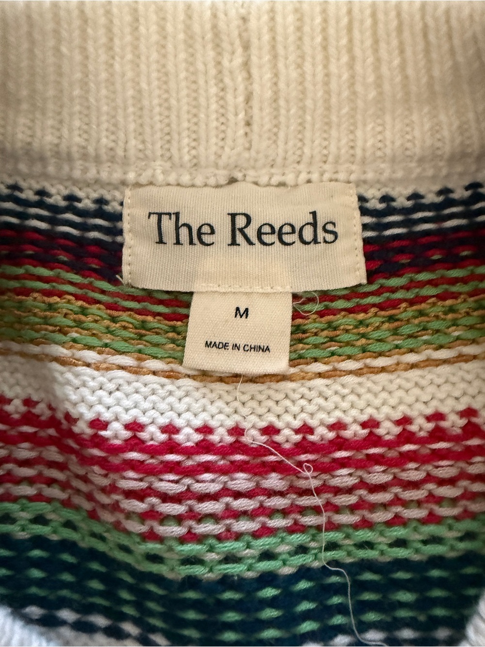 The Reeds For Madewell Cream Multicolor Rainbow Stripe Crewneck Sweater View 2